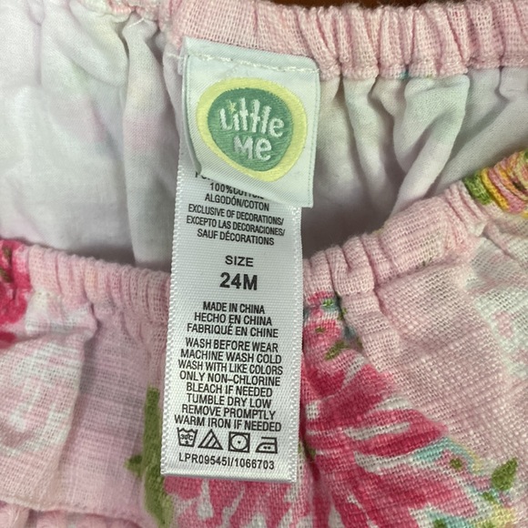 ✨HP✨ Little Me Baby Girls Floral Woven Romper Size 24 months HOST PICK - Picture 4 of 4